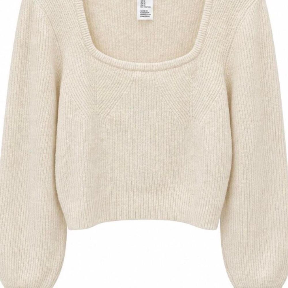 H-m Women's Cream and White Jumper